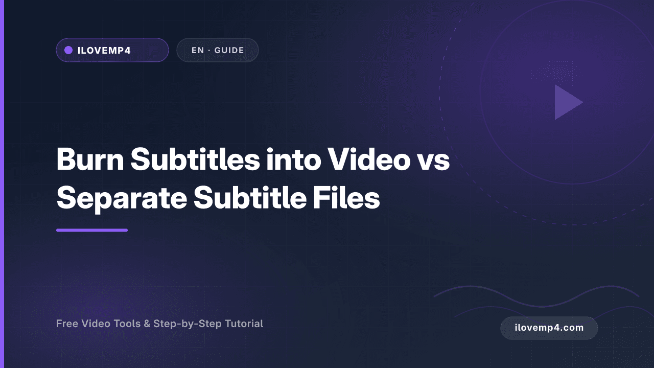 Burn Subtitles into Video vs Separate Subtitle Files (2026)