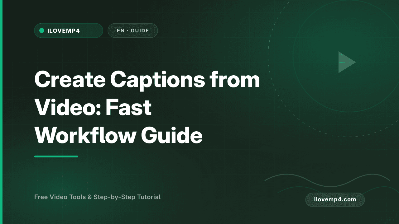 Create Captions from Video: Fast Workflow Guide (2026)