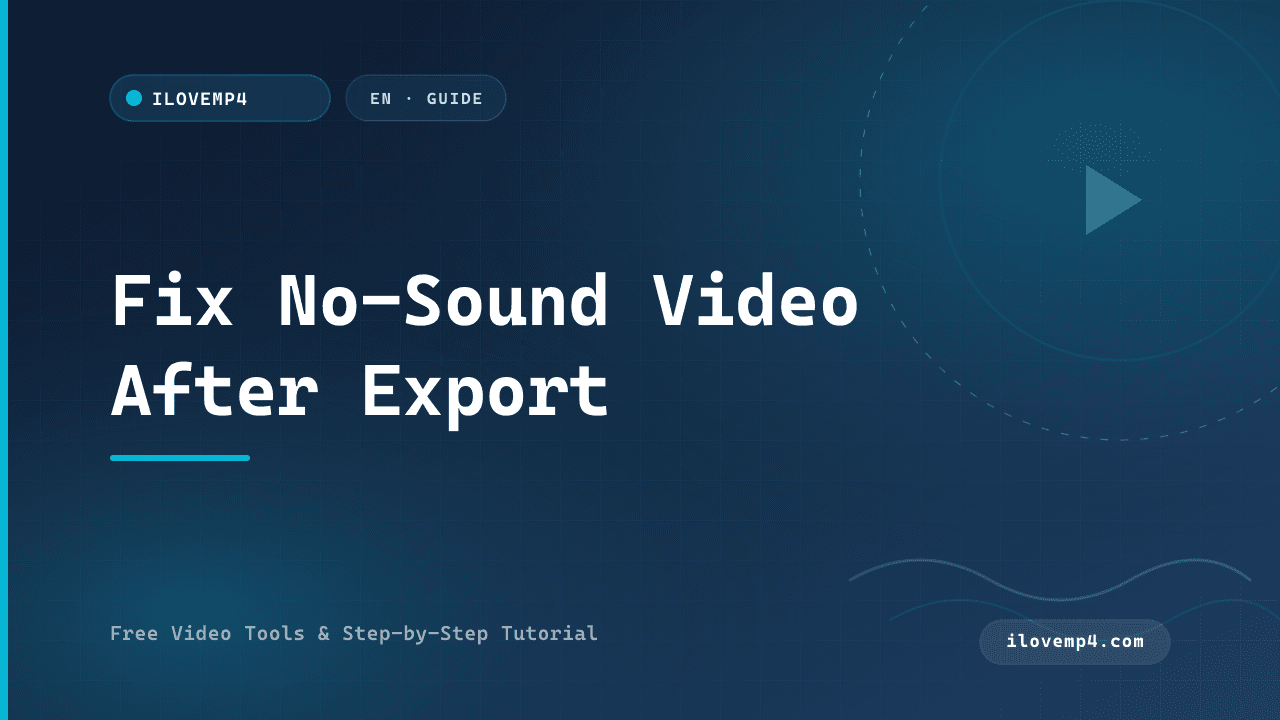 Fix No-Sound Video After Export (2026)