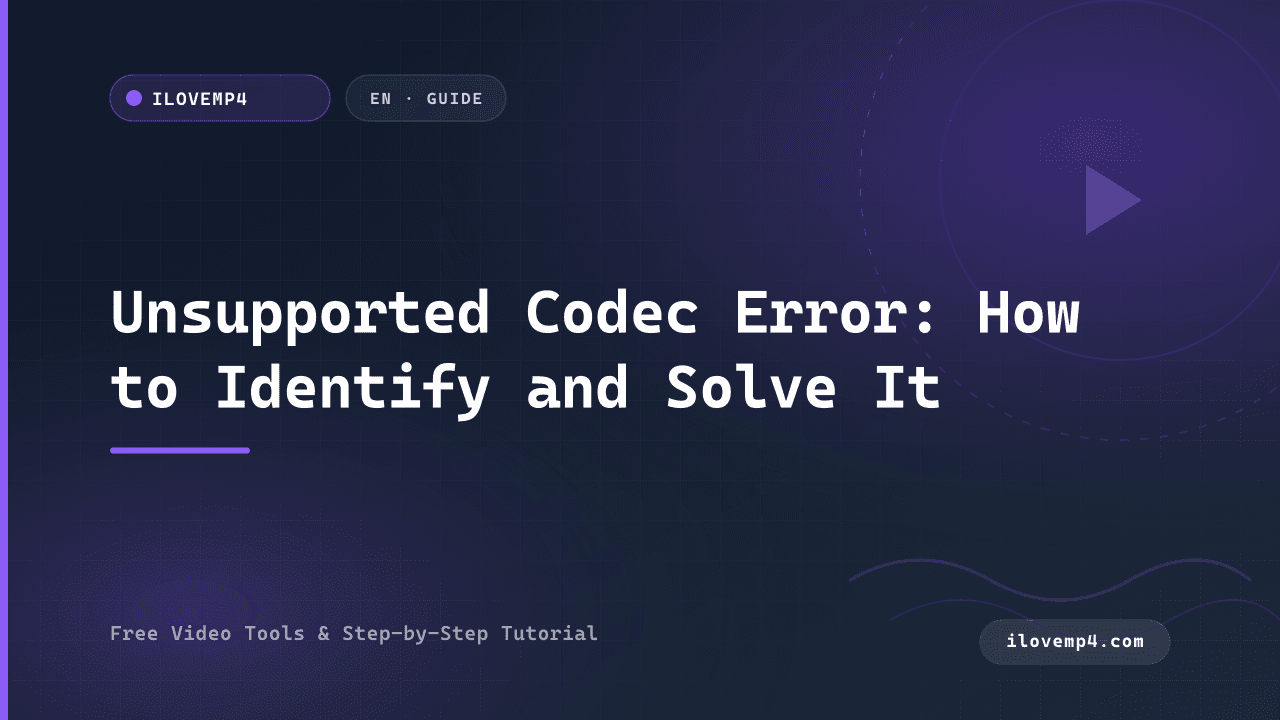 Unsupported Codec Error: How to Identify and Solve It (2026)