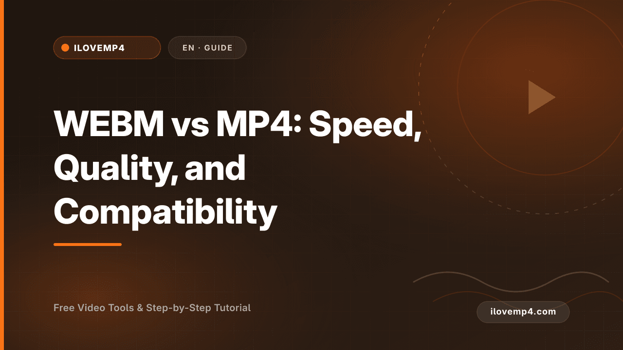 WEBM vs MP4: Speed, Quality, and Compatibility (2026)