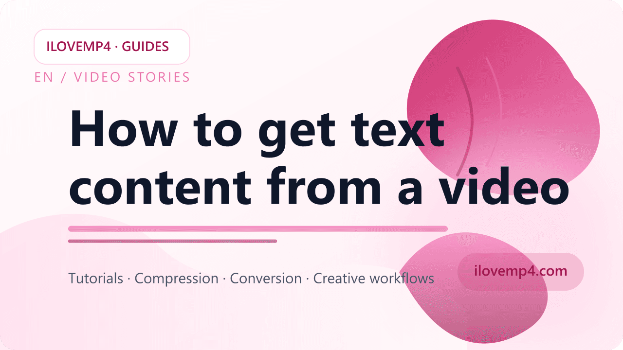 How to get text content from a video