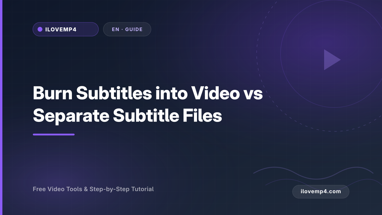 Burn Subtitles into Video vs Separate Subtitle Files (2026)