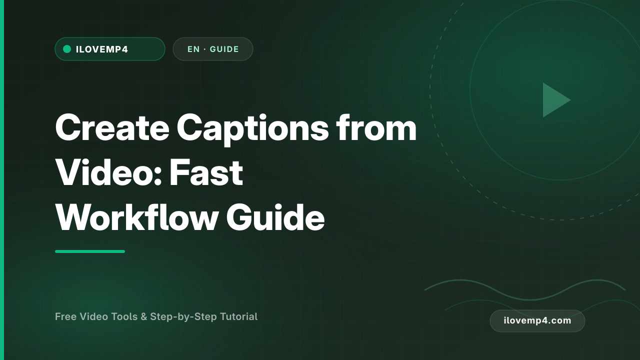 Create Captions from Video: Fast Workflow Guide (2026)