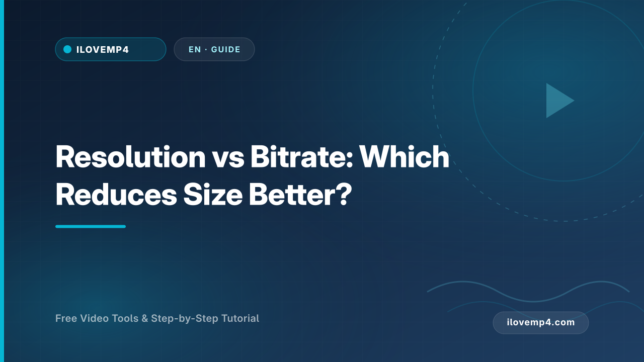 Resolution vs Bitrate: Which Reduces Size Better? (2026)