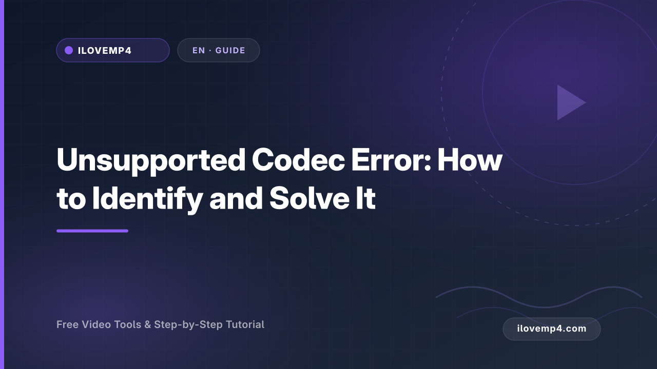 Unsupported Codec Error: How to Identify and Solve It (2026)