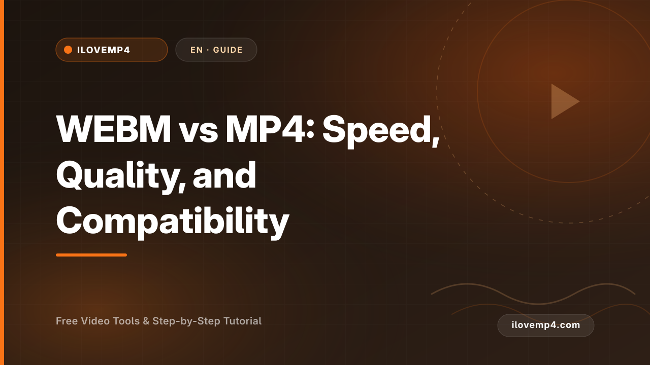 WEBM vs MP4: Speed, Quality, and Compatibility (2026)