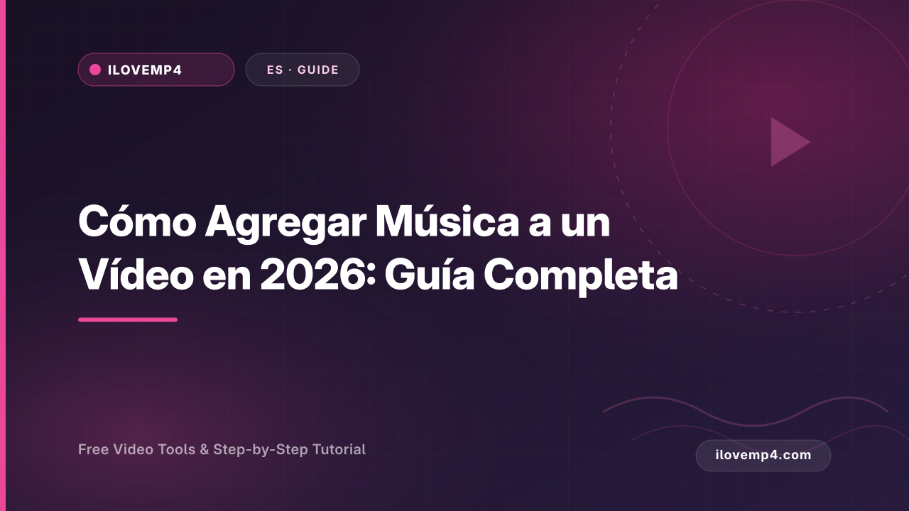 Cómo Agregar Música a un Vídeo en 2026: Guía Completa