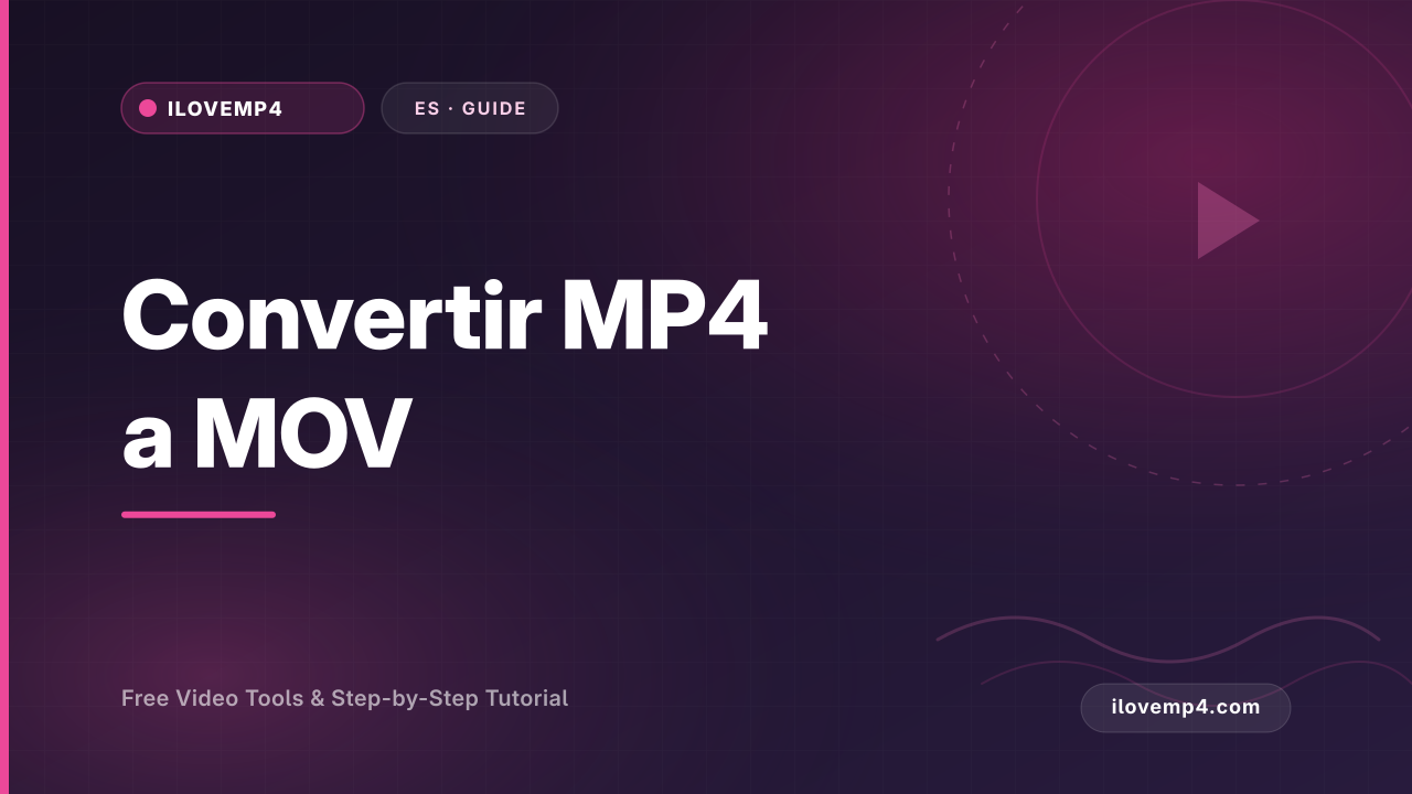 Convertir MP4 a MOV (Compatible con QuickTime en Minutos)